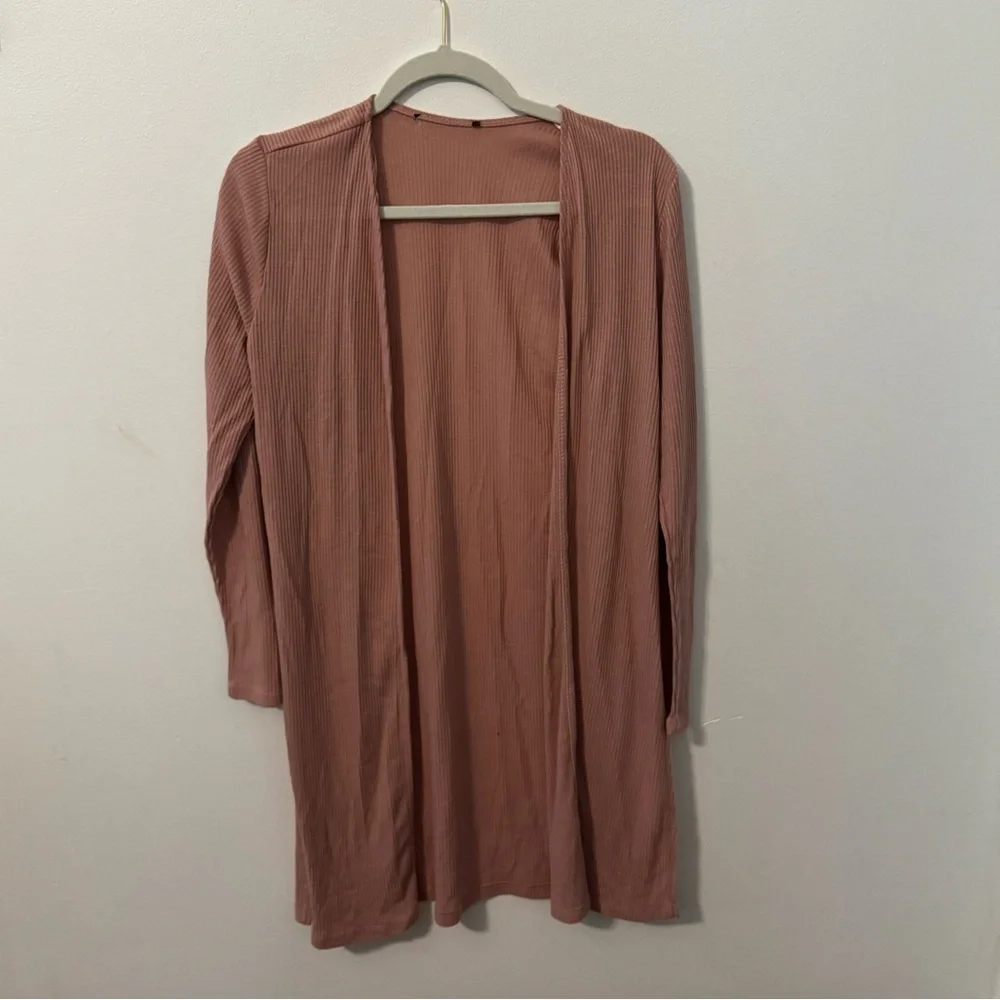 Blush Ribbed Cardigan - Picture 2 of 2